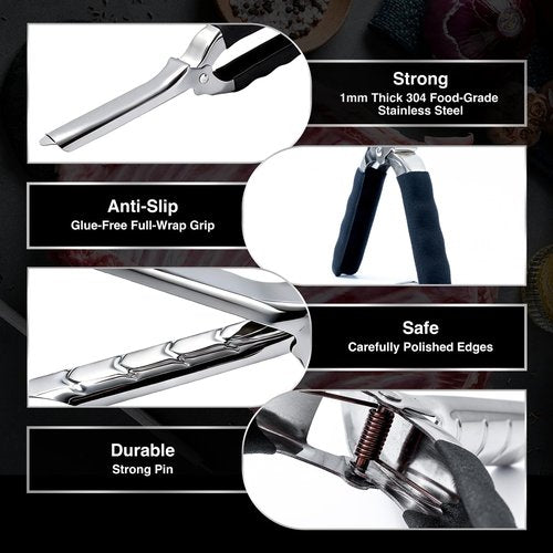 Lumitrail Rib Membrane Removal Tool with Glue-Free Full-wrap Anti-Slip Grip, Dishwasher Safe Stainless Steel Rib Prep Tool Membrane Remover for Barbecue Grilling Accessories