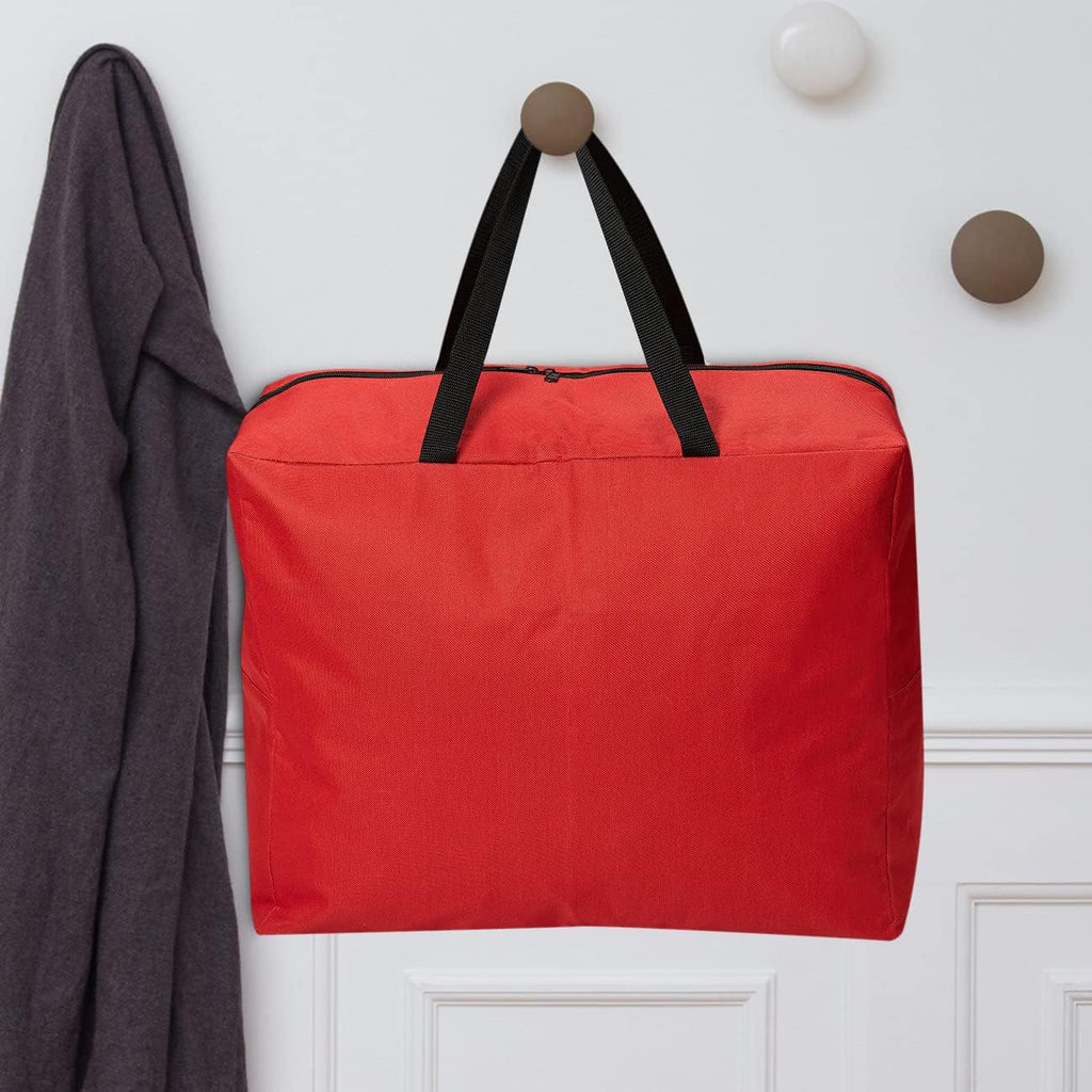 ProPik Holiday Ornaments Storage Bag - Tear-Proof Polyester with Handles | 15” x 9.8” x 18.1” (Red)