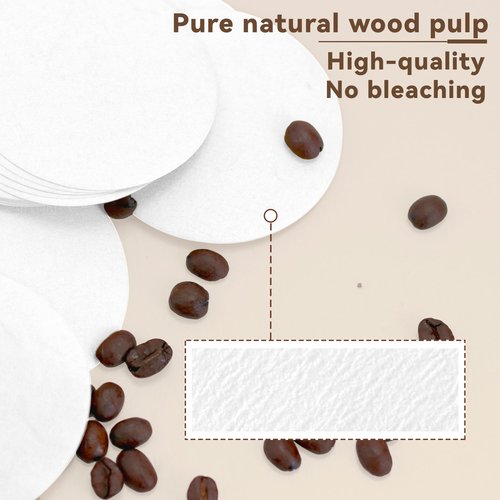 Coffee Filters Compatible with OXO Cold Brew Coffee Maker, 500 Pcs White Round Filter Paper for OXO 32 Ounce ＆ Compact Cold Brew Maker