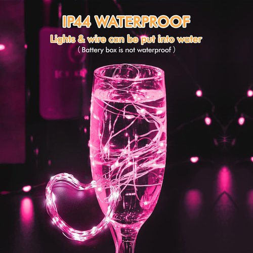 Bexdir Fairy Lights - 12 Pack Battery Operated 7FT Waterproof Silver Wire | Perfect for Christmas, Parties & Home Decor