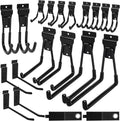 Klastit Slatwall Hooks - Durable Black 20-Pack for Organizing Garden Tools | Heavy-Duty Garage Accessories
