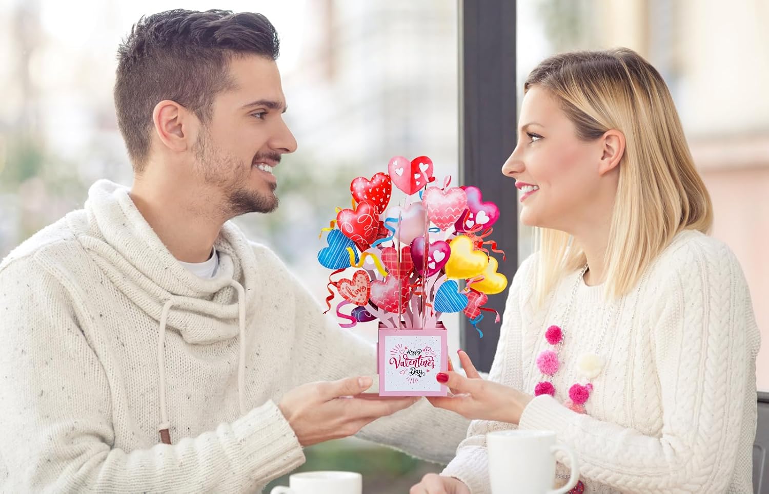 WhatSign Valentine’s Day Pop-Up Cards - Funny Love Cards with Envelope for Him & Her