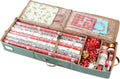 Sattiyrch Wrapping Paper Storage - Durable 600D Canvas Holder for Up to 20 Rolls | 42W x 14D x 5H (Green)