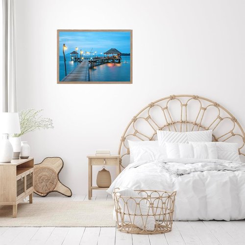 JCJMY 15x22 Rustic Brown Picture Frame - Versatile Wall Hanging for Horizontal & Vertical Photos