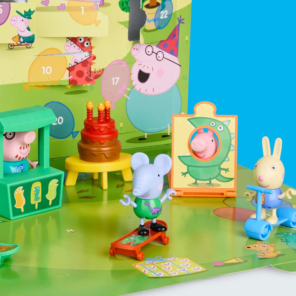 Peppa Pig George's Party Advent Calendar - 24 Surprise Toys & Stickers | Fun Preschool Gift for Kids 3+