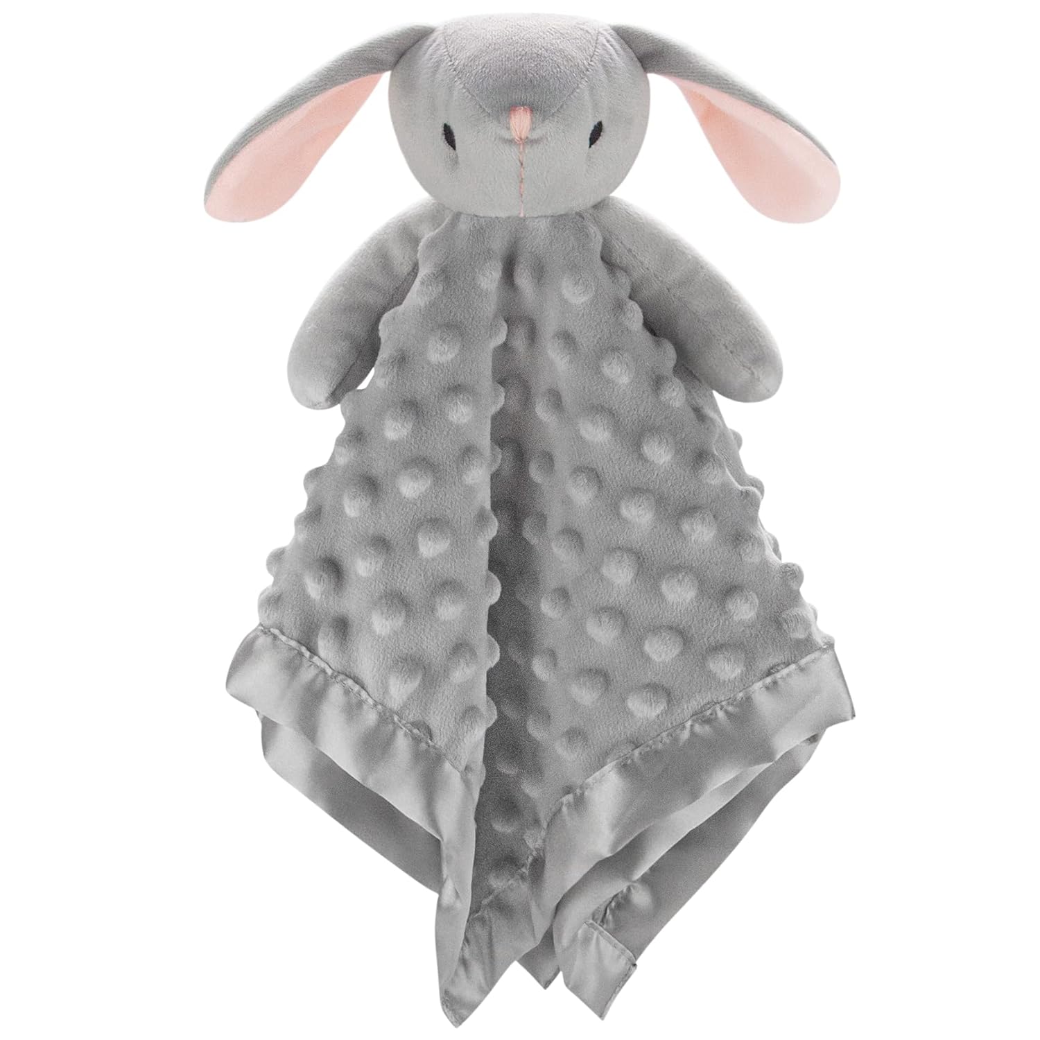 Pro Goleem Loveys - Soft Security Blanket & Snuggle Toy for Newborns | Grey Bunny 16 Inch