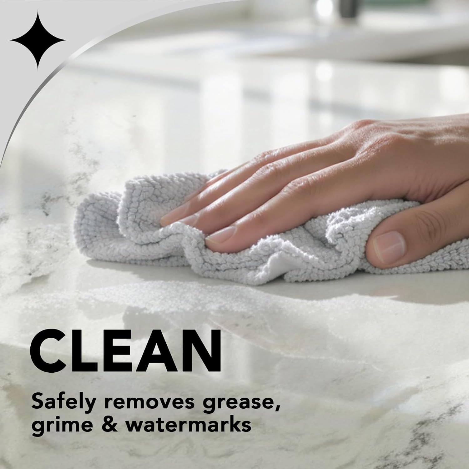 Weiman Quartz Countertop Cleaner - UV Protection for Clean & Shiny Stone Surfaces | 24 Ounce, 2 Pack with Microfiber Towel