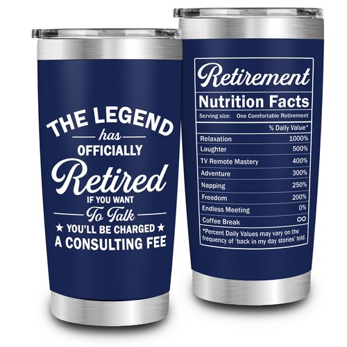 FUNITZ Retirement Gifts for Men - The Legend Has Retired - Retired Tumbler for Dad, Him, Man, Boyfriend, Husband - 20 Oz Tumbler Best Gift for Retirement Men, Fathers Day, Birthday, Christmas Gifts