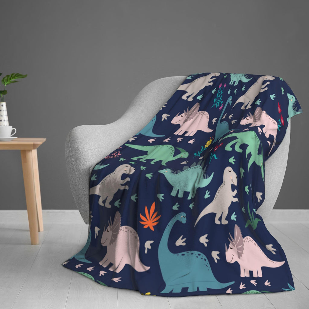AMORVITA Dinosaur Throw Blanket for Couch Bed Sofa Chair Living Room, Dinosaur Blanket for Boys Flannel Fleece Soft Cozy Lightweight Breathable Fluffy Durable Home Decorative 50 x 60 Inches