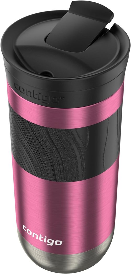 Contigo Byron 2.0 Travel Mug - 16 oz Insulated Design in Azalea for On-the-Go Convenience
