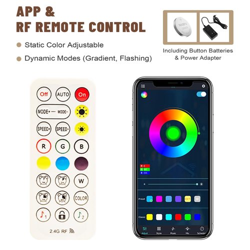 FAHKNS 3 Tiers 16 Inch APP & RF Remote Control LED Lighted Liquor Bottle Display, LED Liquor Shelves, Liquor Bottle Accessories Shelf for Home Bar, 16 Static Colors 4 Dynamic Mode