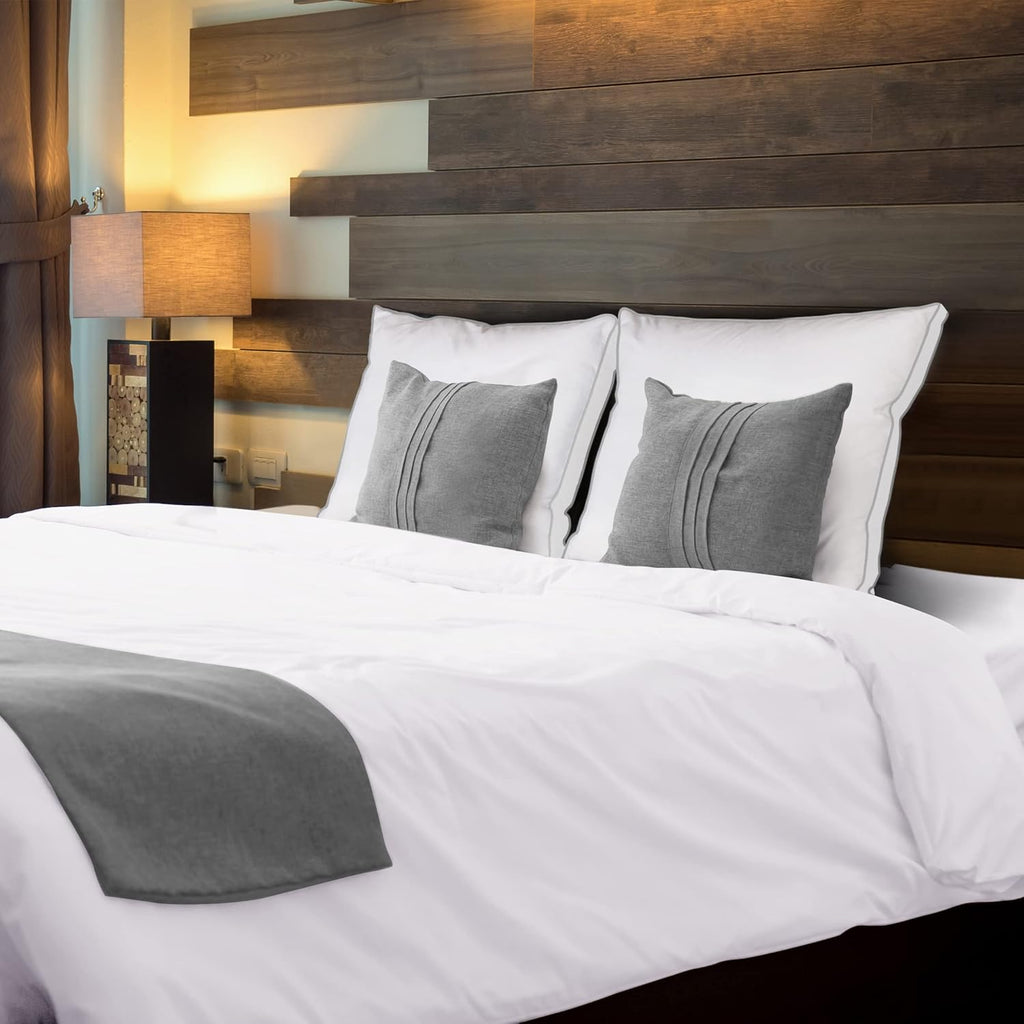 Utopia Bedding Bed Pillows - Soft & Fluffy Down Alternative | European Size Set of 2, Cooling Gusseted Design