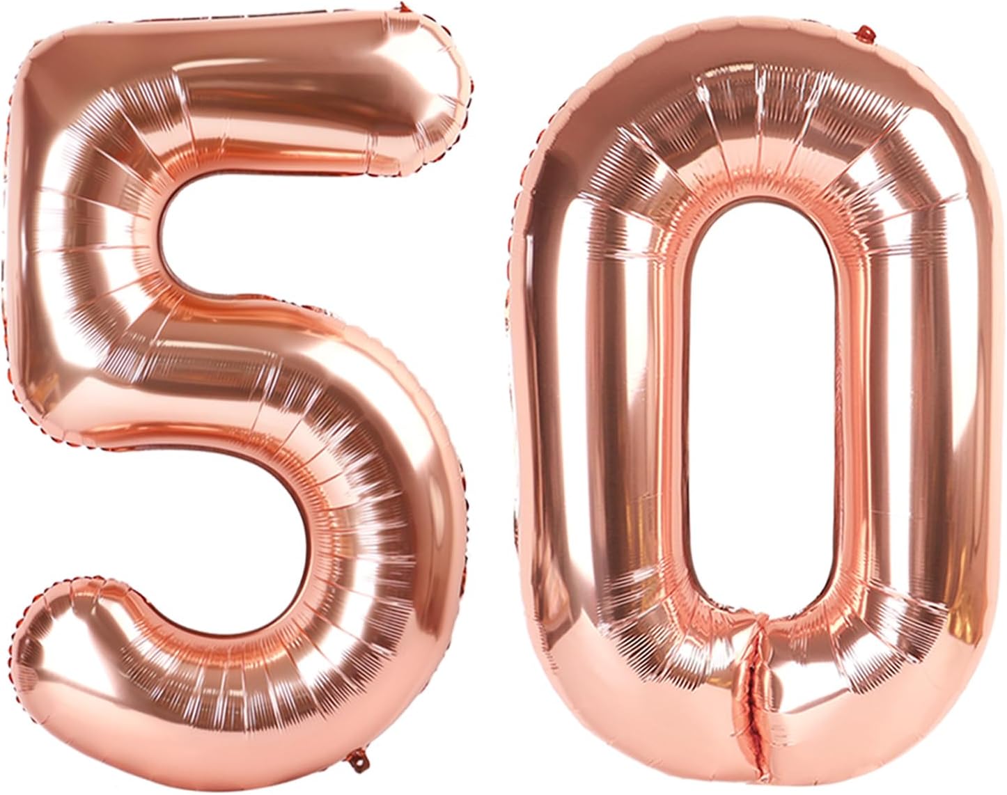 Skiennix 50 Balloon Number - 40 Inch Rose Gold Foil Decoration for 50th Birthday Party & Events