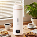 Portable Travel Electric Kettle | 4 Adjustable Temperature | Small Compact Water Boiler for Tea, Coffee | 304 Stainless Steel | Automatic Shut-off | 16oz
