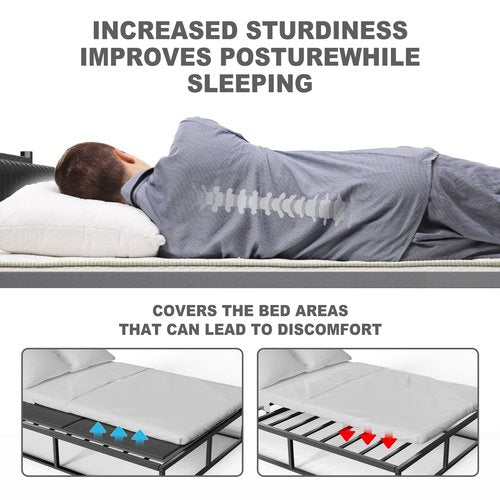 Imperius Folding Spring Box,Bunkie Board,10MM, Bed Support Flat Noodles, King Size 76x80'' ﻿ ﻿Light and Thin, Breathable, Noise Minimizing,Moisture Resistant Bunkieboards