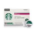 Starbucks Dark Roast K-Cup Coffee Pods - 2X Caffeine for Keurig Brewers | 60 Pods Total