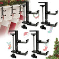 TGLIFEVER Christmas Garland and Stocking Hangers for Mantle, Adjustable 2 in 1 Mantel Stocking Holders with Foldable Double Hooks, Heavy Duty No Drill Fireplace Garland Hooks for Xmas Home Decoration