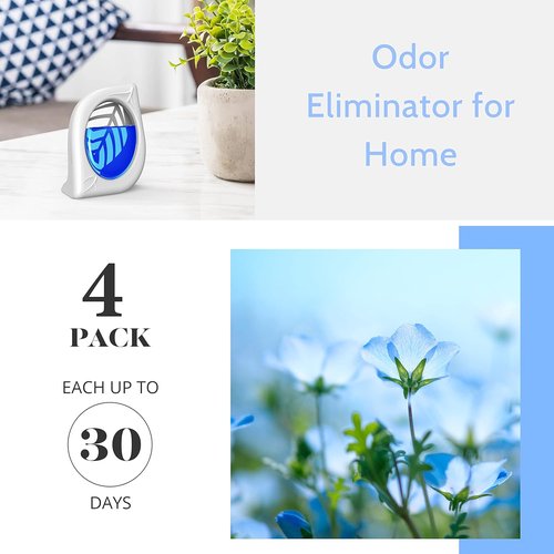 Air Freshener - Odor Eliminator for Home | 4 Pack, Fresh Scent, Lasts Up to 120 Days