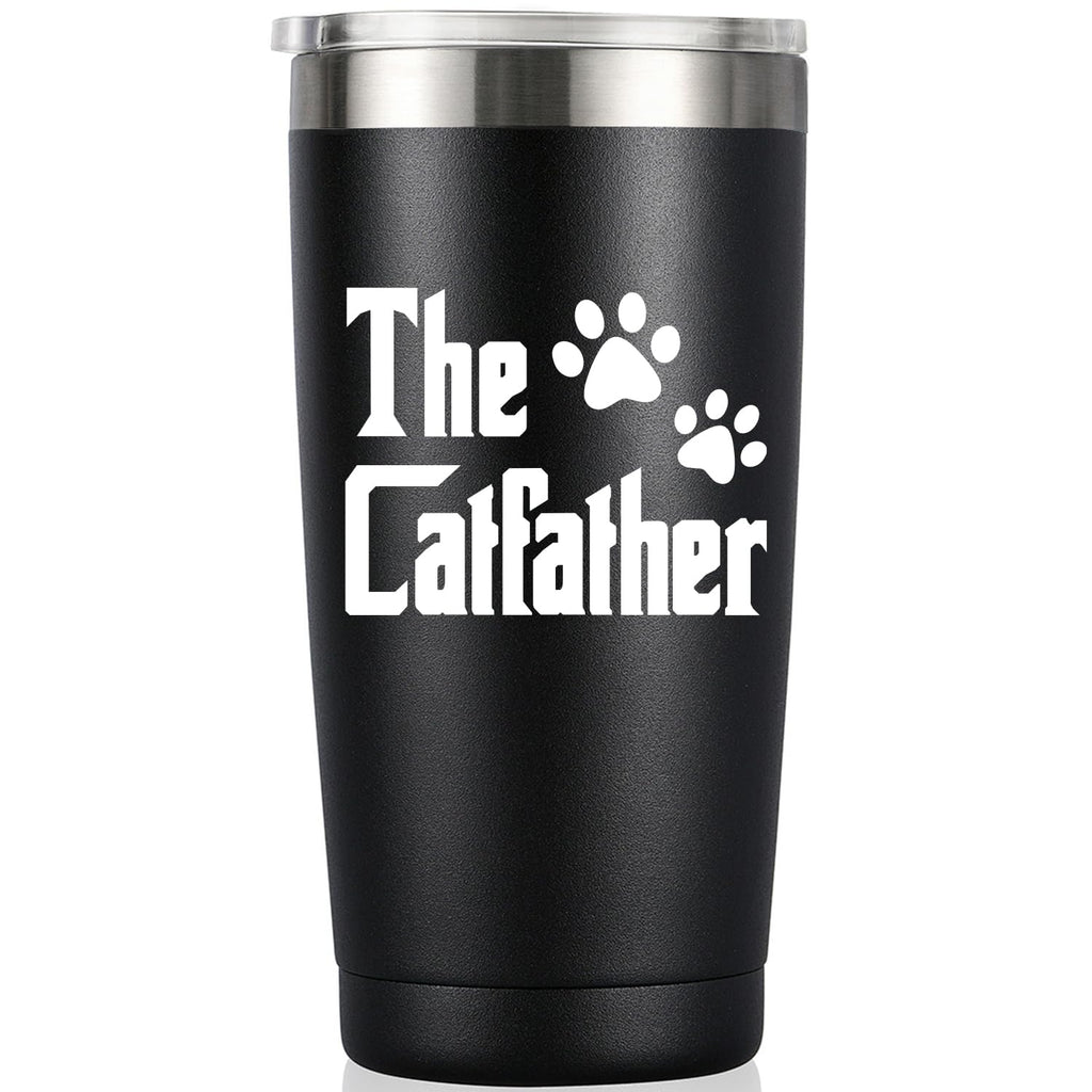 MASGALACC Cat Dad Gifts for Men - Father Mug for Lover Owner Fathers Day Gift Coffee Cup - 20 Oz Stainless Steel Tumbler