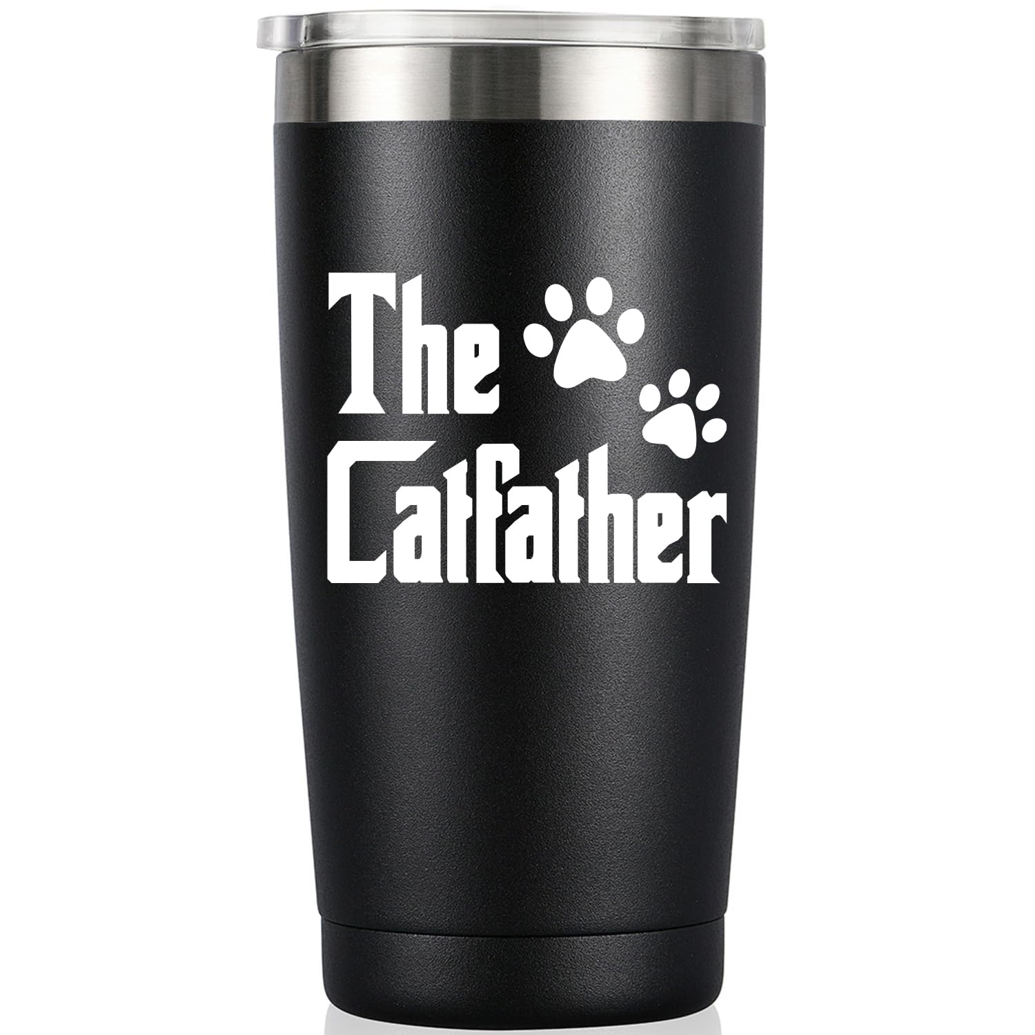 MASGALACC Cat Dad Gifts for Men - Father Mug for Lover Owner Fathers Day Gift Coffee Cup - 20 Oz Stainless Steel Tumbler