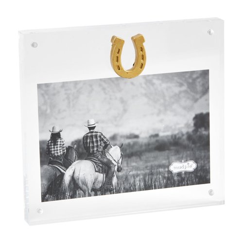 Mud Pie Horse Shoe Acrylic Frame; 6 1/2" X 7"