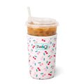 Swig Life Medium Iced Cup Coolie, Standard 22oz Iced Coffee Cup Insulator Sleeve with Handle, Neoprene Insulated Coolie Keeps Drinks Cold (Cherry Pie)
