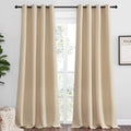 NICETOWN Bedroom Darkening Curtains - Triple Weave Thermal Insulated Grommet Panels | Biscotti Beige, 55"x90" (1 Pair)