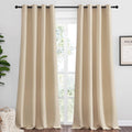 NICETOWN Room Darkening Curtains - Biscotti Beige, 55" x 102" | Thermal Insulated Grommet Drapes