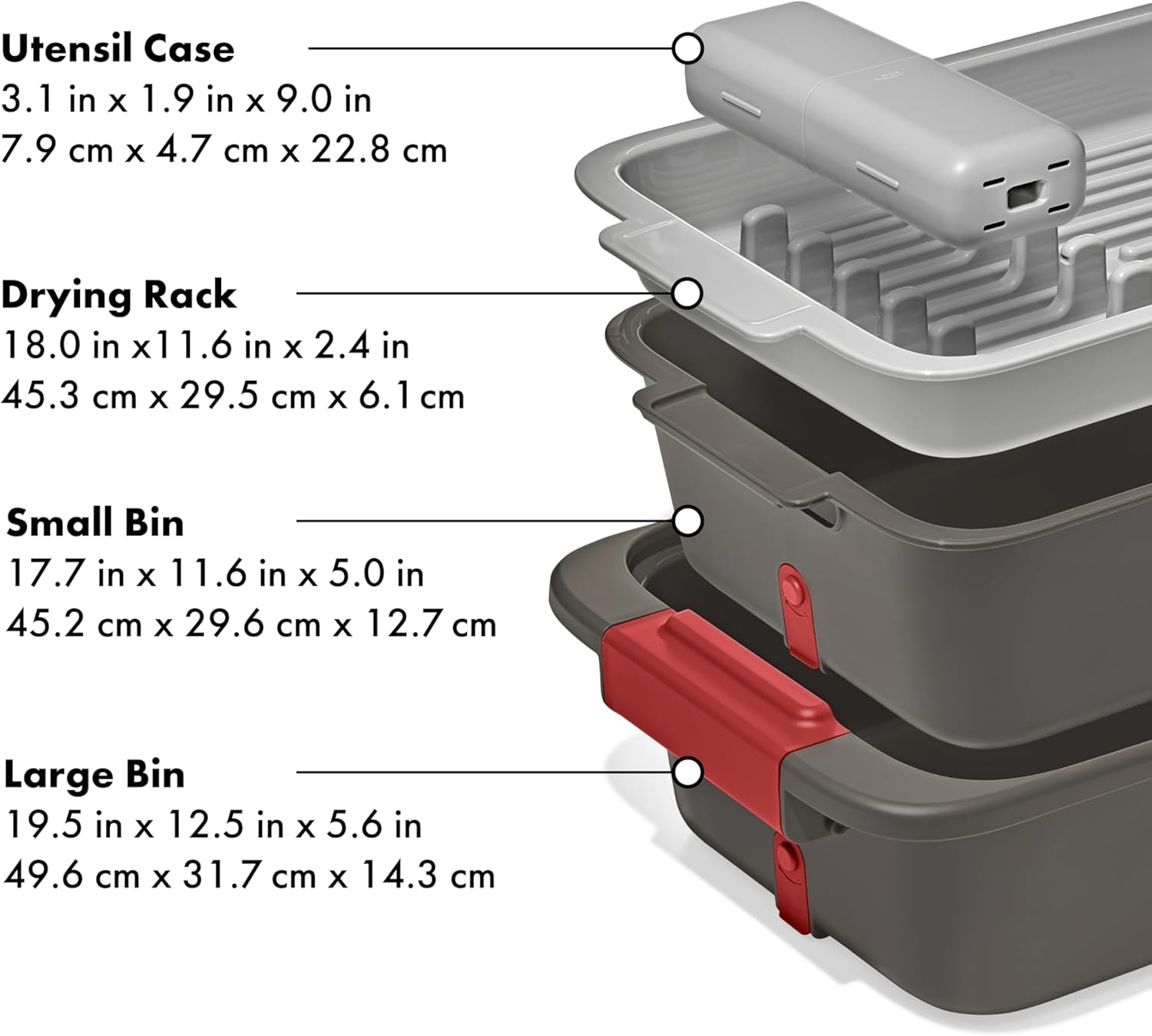 OXO Outdoor Wash, Dry & Stow System - Versatile Cleaning Solution for Camping & Outdoor Adventures