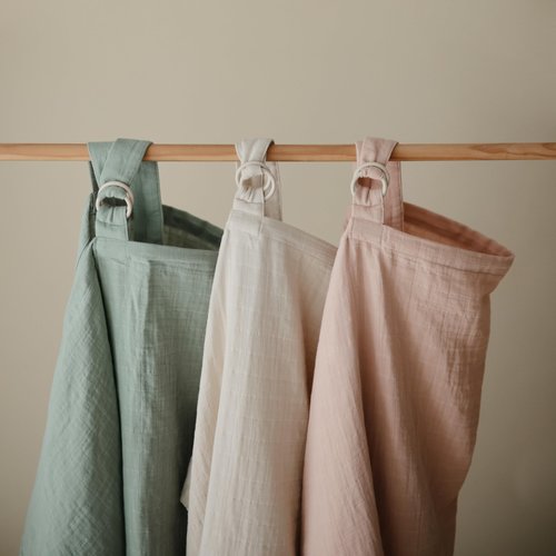 mushie Nursing Cover (Fog) | 100% Breathable Organic Cotton | Breastfeeding Privacy