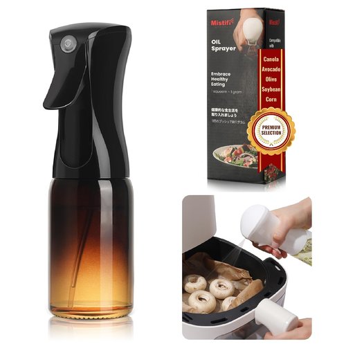 Mistifi Dark Glass Oil Sprayer150ml – Fine Mist Olive Oil Dispenser for Cooking Air Fryer & BBQ Refillable Dark Glass Bottle for Healthy Cooking & Baking(PS641)