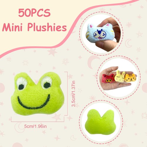 Gadmexily 50 PCS Random Mini Stuffed Animal Plush Toys Set, Cute Small Stuffed Toy for Classroom Treasure Box Toys Prize Party Favors, For Claw Machine Prizes Goodie Bag Filler Carnival Birthday Party