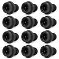 Dirvcp 12-Pack Wine Vacuum Stoppers, Reusable Silicone Wine Saver Preserver, Air Seal to Keep Wine Fresh, Universal Black Bottle Sealer Set for Red & White Wine