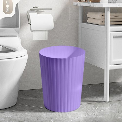 Eurysman Small Platic 2 Gallon Trash Can - Compact Wastebin for Bathroom, Kitchen, Office, Home Use - Purple