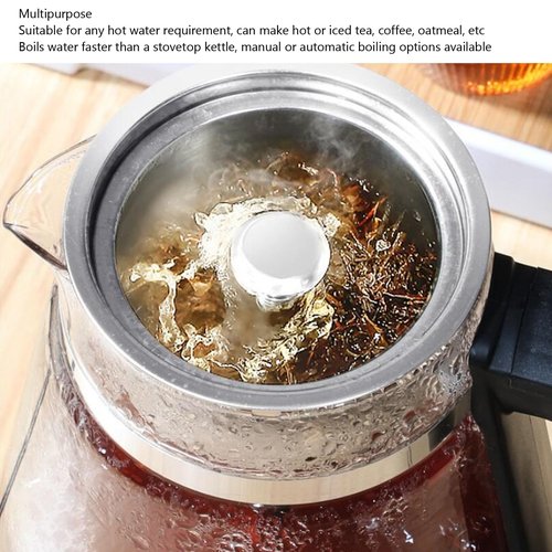 CHEOTIME Electric Kettle, 1.2l 600w Glass Electric Tea Kettle 4 Speed Temperature Adjustment Keep Warm Removable Infuser Auto Shut Off, Stainless Steel Hot Water Boiler for Coffee Tea