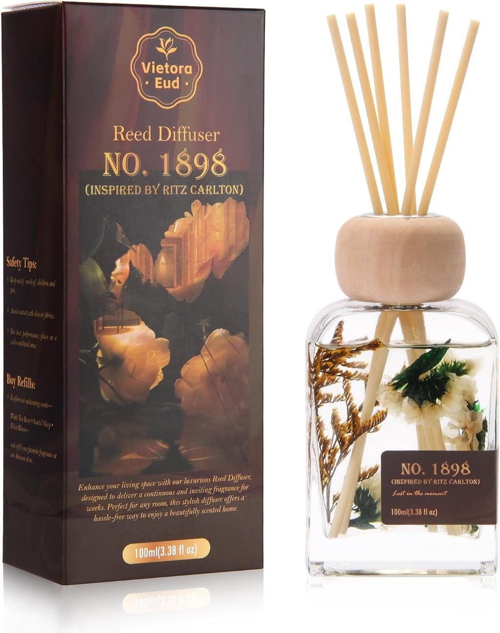 Ritz Carlton | Luxury Hotel Scent Reed Diffuser 100ml | Long-Lasting Room Freshener Gift Set