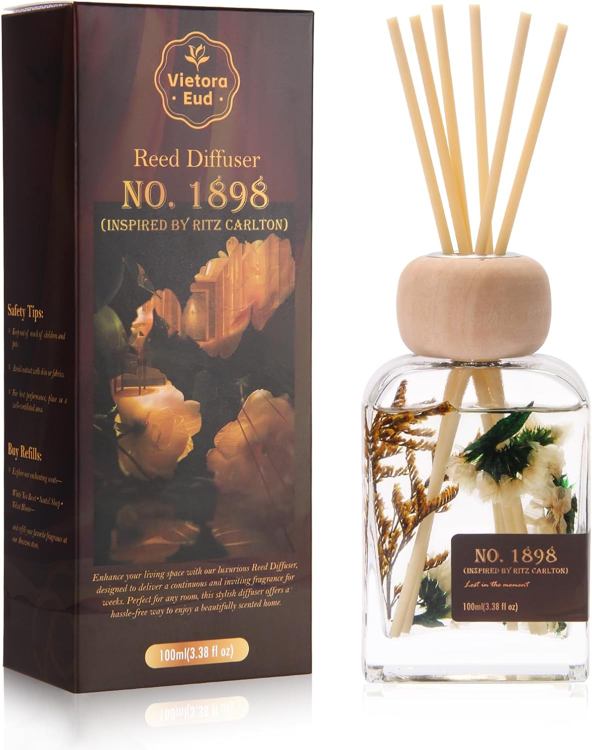 Ritz Carlton | Luxury Hotel Scent Reed Diffuser 100ml | Long-Lasting Room Freshener Gift Set