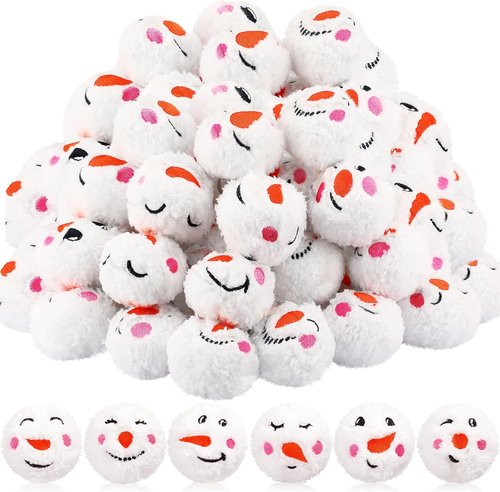 Civaner Plush Fake Snowballs - 120 Pcs for Indoor Christmas Fun | 2 Inch Classic Winter Decor