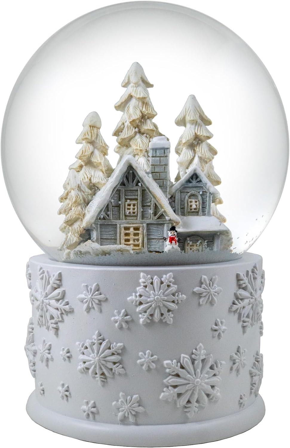 The San Francisco Music Box Company Snow Globe - 120mm Snowy White Home Scene Decor