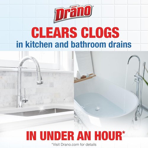 Drano Balance Drain Clog Remover - Non-Corrosive Formula Safe for All Pipes & Septic Tanks | 32 Fl Oz