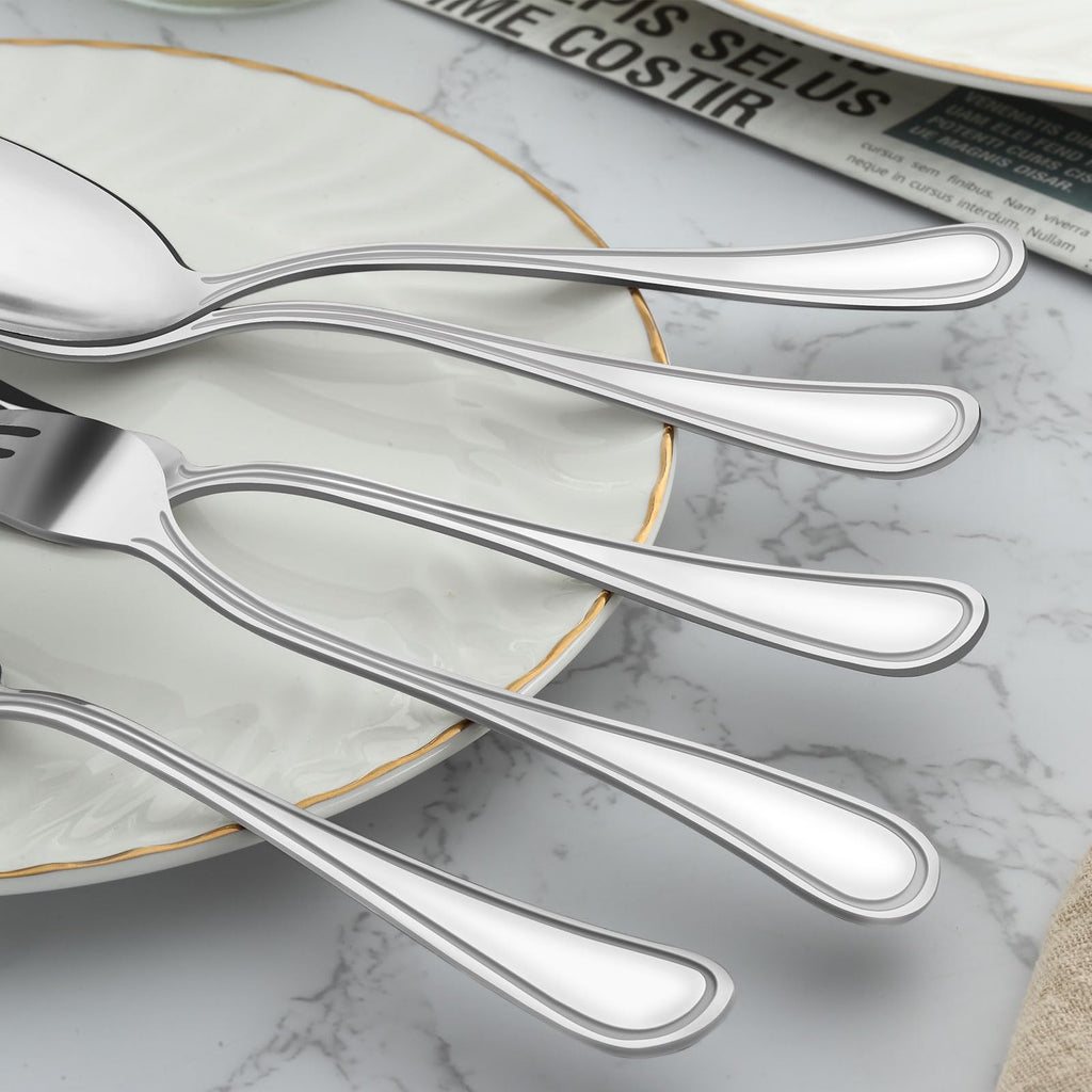 BEWOS 24-Piece Teaspoons - Tea Spoons/Coffee Spoon, 6.3-Inch Stainless Steel Silverware, Teaspoons Silverware, Small Spoons,Spoon for Hot Tea, Teaspoon Mirror Polished & Dishwasher Safe