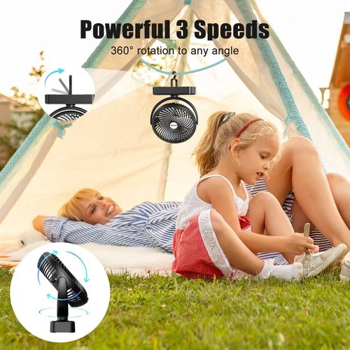 AMACOOL 10000mAh Magnetic Travel Fan for Sleeping, Cruise, Golf Cart, Ultra-Thin, Bottom Hook, Rechargeable Battery Powered, Ship Cabin Approved, Camping Travel Cruise Essentials 2026