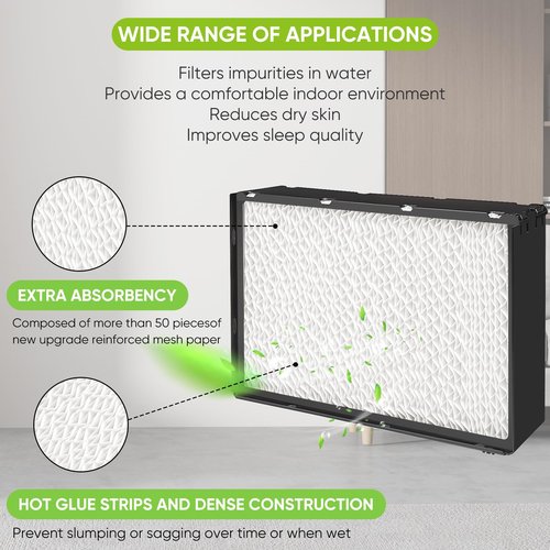 1041 Replacement Humidifier Filter Wick for Aircare, Replacement Filter Fit for AIRCARE Essick Air 427 300, 447 400HB, 4D7 Series, 4DTS Series, 696 Series, 697 Series, ED11 Series Humidifiers