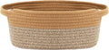 JMvicyroam Woven Basket - Small Rope Storage Bin with Handles | Perfect Organizer for Shelves & Closets
