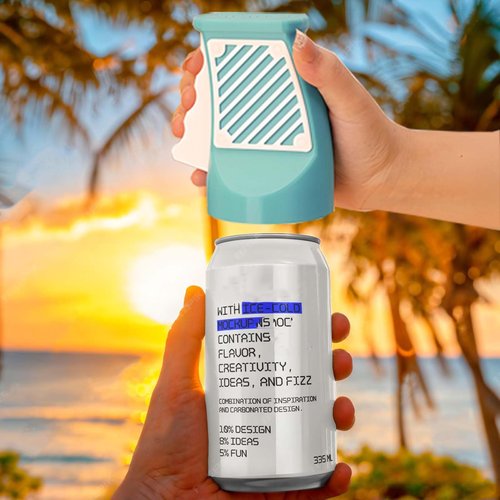 3D Printed Beverage Can Opener - Quick and Easy Tool for Beer, Soda, and Pull-Tab Cans - for Women with Long or Acrylic Nails (Blue)