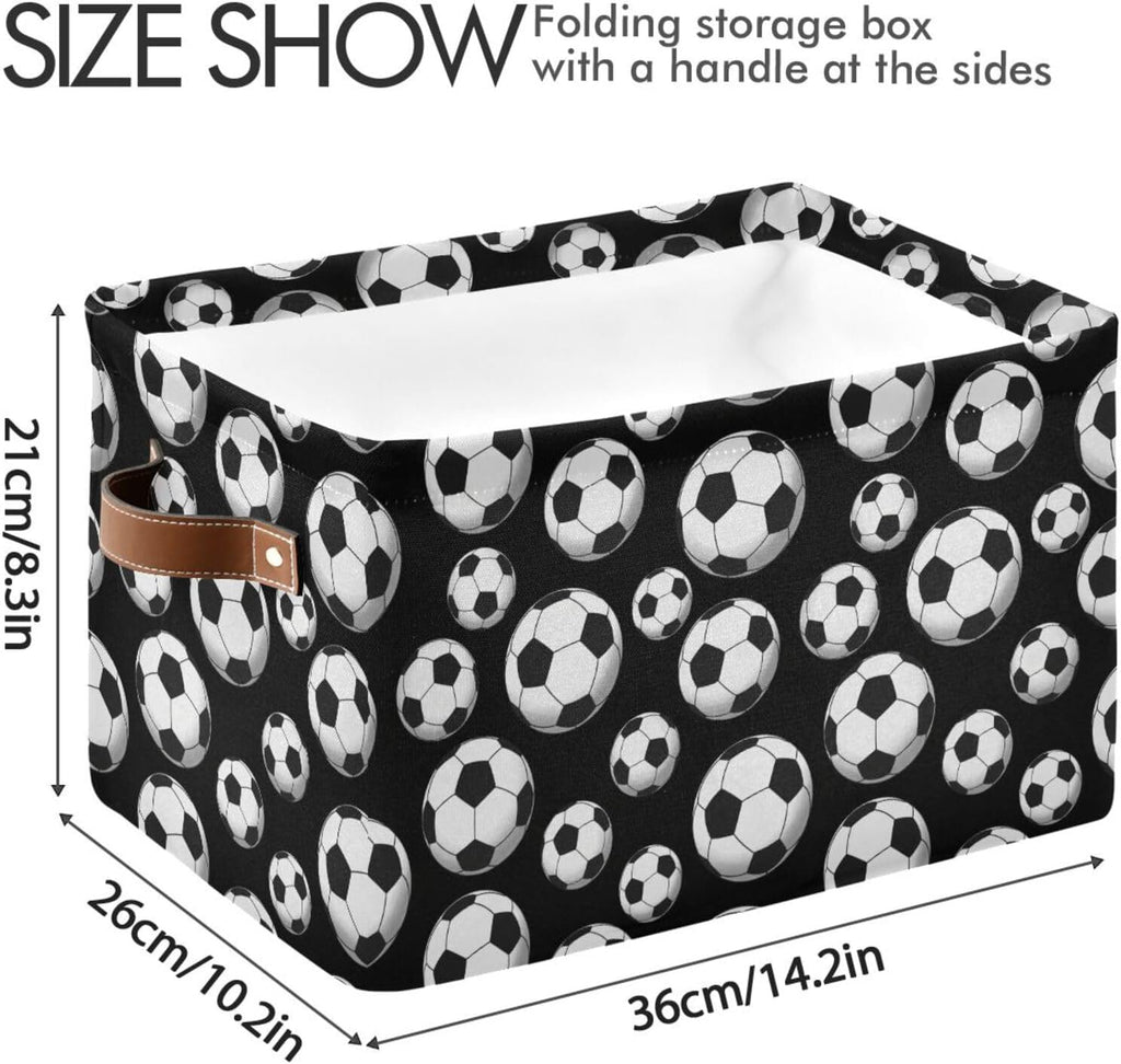 Skiennix Large Canvas Storage Basket - Collapsible Organizer with Handles for Toys & Clothes