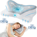 Sweetcrispy Cervical Pillow - Ergonomic Memory Foam Neck Support for Side Sleepers | Cooling Contour Design, Grey