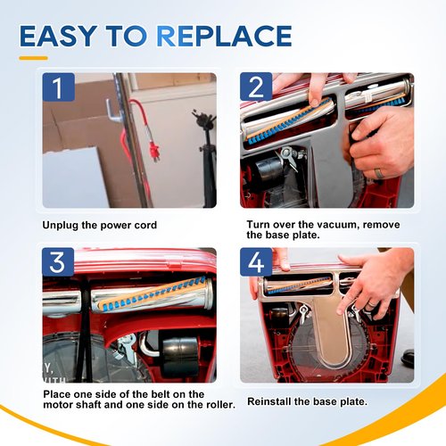 KeeTidy Vacuum Belt, 10 Pack Belt 30563B Round Vacuum Cleaner Belts Upright Vacuum Belt Compatible with Sanitaire Eureka Vacuum Cleaner, Style RD, SC679K C2094 Belt