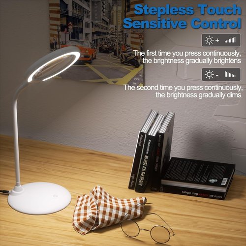 Magnifying Glass with Light - 5X Hands-Free Desk Magnifier for Seniors & Hobbies | Adjustable Stand