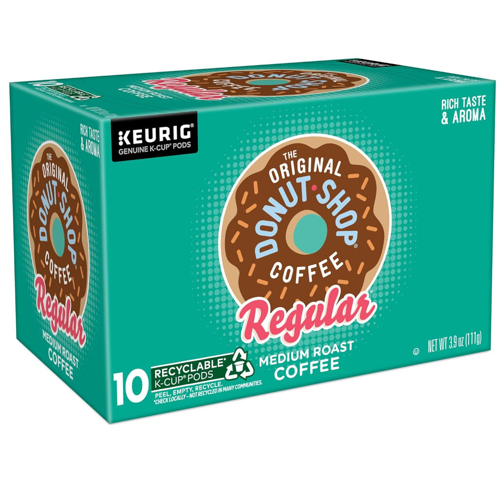 Original Donut Shop K-Cup Pods - Medium Roast Coffee | 60 Count (6 Packs of 10)